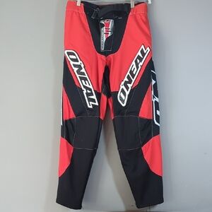 Men's O'neal Red and Black Motocross Racing Pants